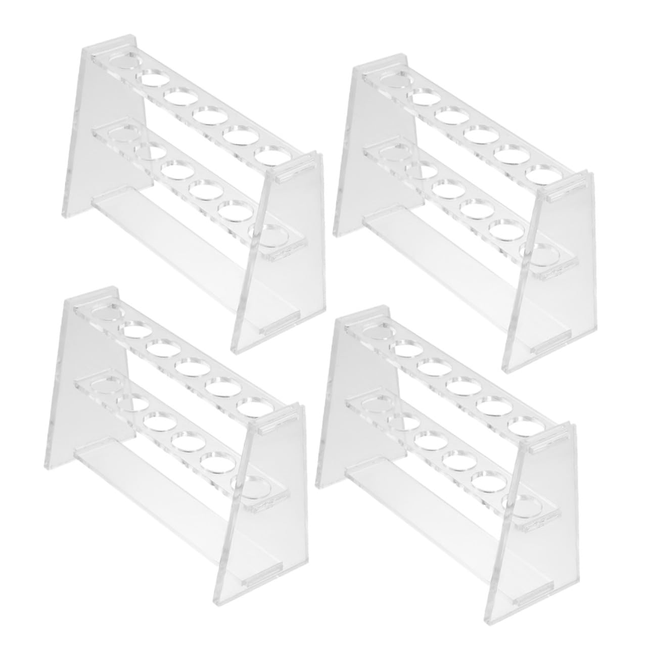 ABOOFAN 8 Pezzi Supporto per Provette Trasparente con Porta Provette per Laboratorio Facile da Pulire e Stabile per Esperimenti Chimica e Biologia