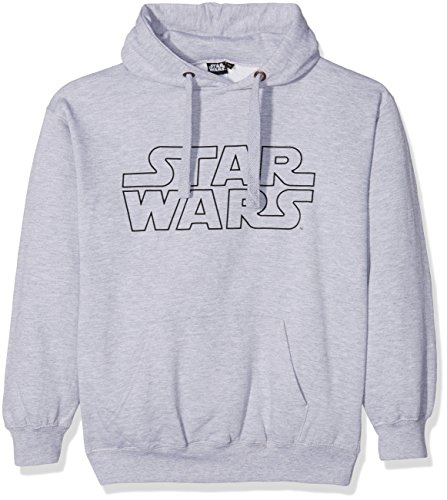 Star Wars Felpa Cappuccio Basic Logo Grigio 2XL