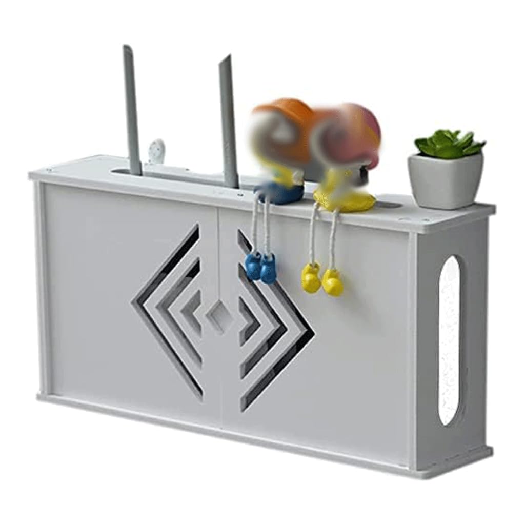 Wandmontiertes Router-Regal, TV-Box-Halterungsregal, Zur Organisation Ihrer Set-Top-Box, Router, Spielerkonsole, 30 Cm, 30 Cm Halbkreis, 50 Cm (30 Cm Halbkreis