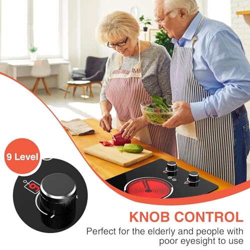 Double Knob Electric Ceramic Stove - Tabletop Multi-Function Cooktop with Timer and Child Lock for Flat Cast Iron Pots - Image 2
