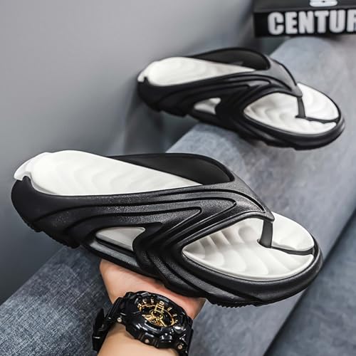 Summer couple's thick bottom EVA flip flops with a poop like feel, beach shoes, slippers3