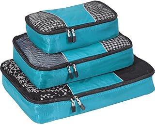 eBags Classic Packing Cubes for Travel - 3pc Set - (Aquamarine)