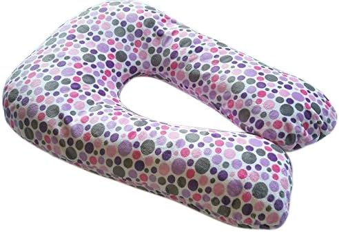 Sleep Zzz Bedtime Pillow w/Removable Washable Cover- Polka Pattern