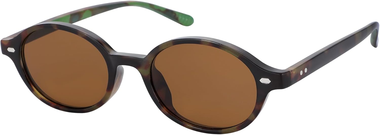 JOOX Retro Oval Sunglasses for Women Round Sunnies Y2K Lightweight Narrow ShadesTrendy UV400 protection