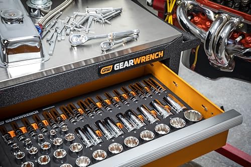Image of GEARWRENCH 67 Piece 1 /2 inch Drive Master Metric Chrome Socket Set in Foam Storage Tray - GWMSSKT12MM