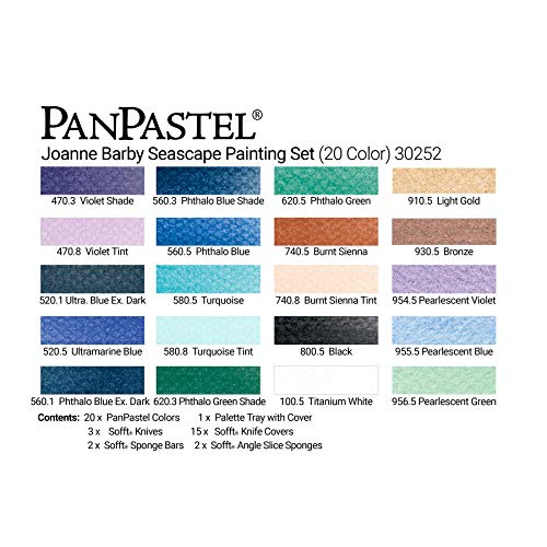Panpastel 30252 Joanne Barby 20 Color Ultra Soft Artist Pastel Seascape Painting Kit W/Sofft Tools & Palette #TOP2