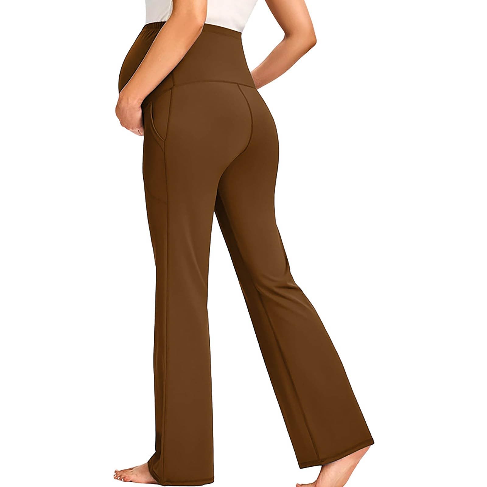 Umstandsmode Schwangerschaftsleggings Sportleggings Stretchgummi Freizeithose Elastisch Bootcut Schwangerschaftshose Yogahose Einfarbig Umstandsleggings Jogging