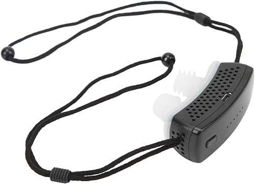 Snoring Solution Aid, Double Vortex Gas Electric Snoring Solution Device Soft Silicone Reduce Pressure Easy Breathing 6 Gears for Daily Use