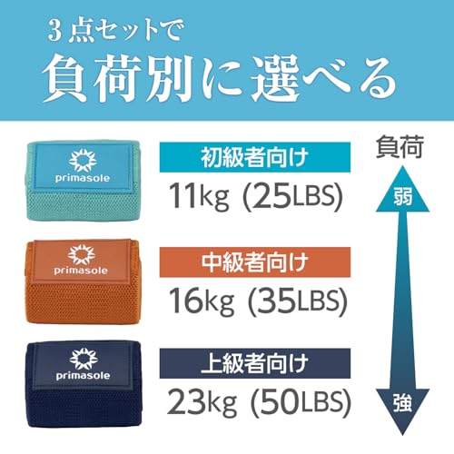 プリマソーレ エクササイズバンド 3本セット