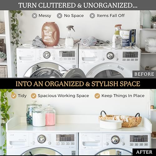 image for Nedura Washer Dryer Countertop for Washing Machine w/Anti-Vibration Pa