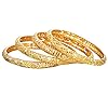Ethlyn Large Sized Women Bracelets 2.7inch 18K Gold Plated Big Fixed Size Bangles&Bracelet Gifts for women(4pcs) #2