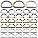 Produktbild Unvtap 30 Stück Metall D Ringe Schnalle 25 und 32 mm D-Ringe Halbringe D Ringe Mehrzweck für Tasche, Schnalle, Gurte, Rucksack, Bastelzubehör, 3 Farben