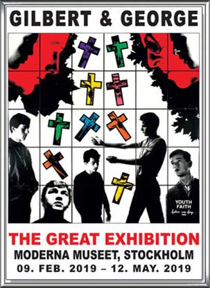 Amazon.co.jp: ポスター ギルバート&ジョージ Youth + Faith 額装品 