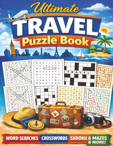 Ultimate Travel Puzzle Book for Adults: 85 Fun Puzzles Including Word Searches, Crosswords, Sudoku & Mazes for Relaxation, Brain Training & Entertainment image 2