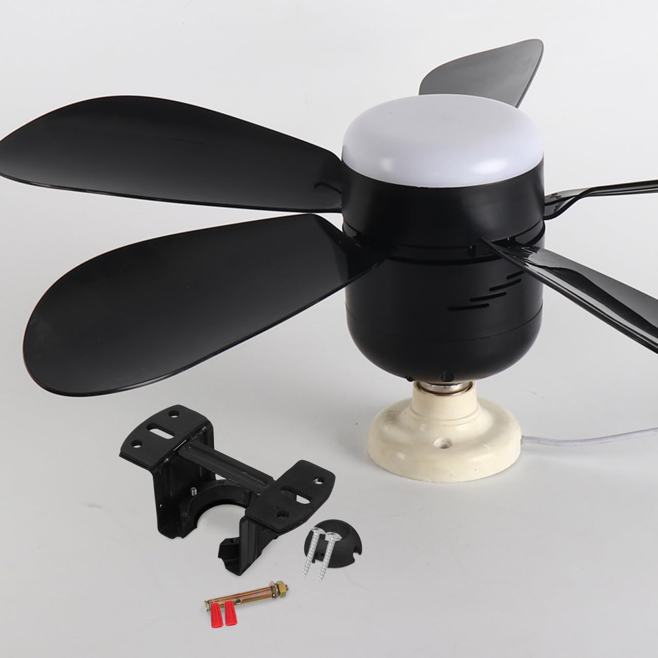VICASKY Universelles Deckenventilator Montageset aus Robustem Metall mit Schrägdeckenadapter Stabile Halterung für Innen und Außenbereich Installieren