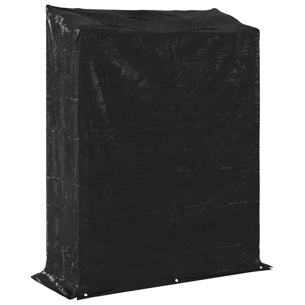 Portalegna con copertura antipioggia, 150 x 60 x 200 cm, in acciaio zincato