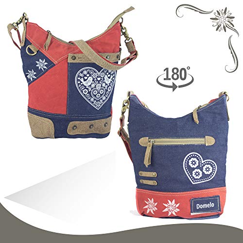 DOMELO piccola borsa a tracolla in tela donna