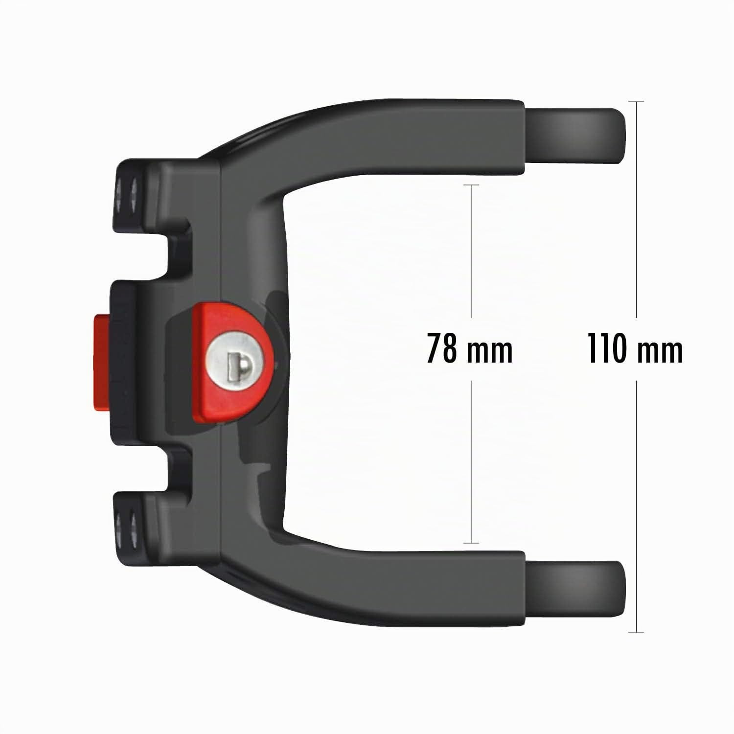 Klickfix Adaptateur de guidon E avec verrou pour vélo électrique avec affichage, universel, convient pour guidon de 22 à 26 mm et guidon surdimensionné de 31,8 mm de diamètre