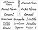 Kitchen Pantry Food Organization Clear Labels: 102 Classy Gloss Artistic Preprinted Water Resistant Label Set to Organize Storage Containers, Jars & Canisters w/Extra Write-on Stickers