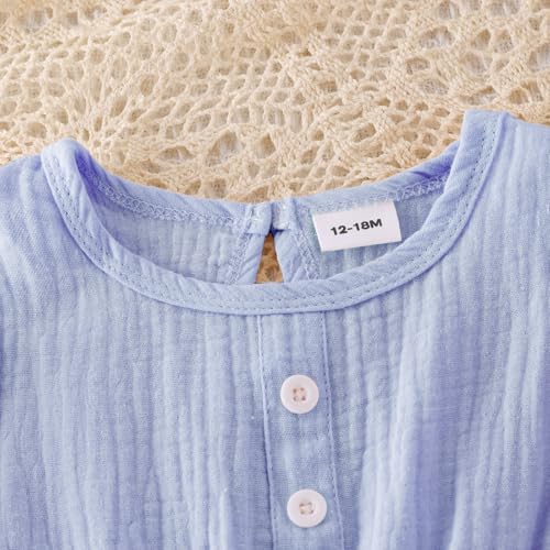 Image of Toddler Girl Clothes Sleeveless Top Shorts 2Pc Summer Outfit 12M-5T | 100% Cotton, Soft breathable, Double crepe fabric, Adorable bow ruffle pocket design, Perfect for daily wear, birthday, party