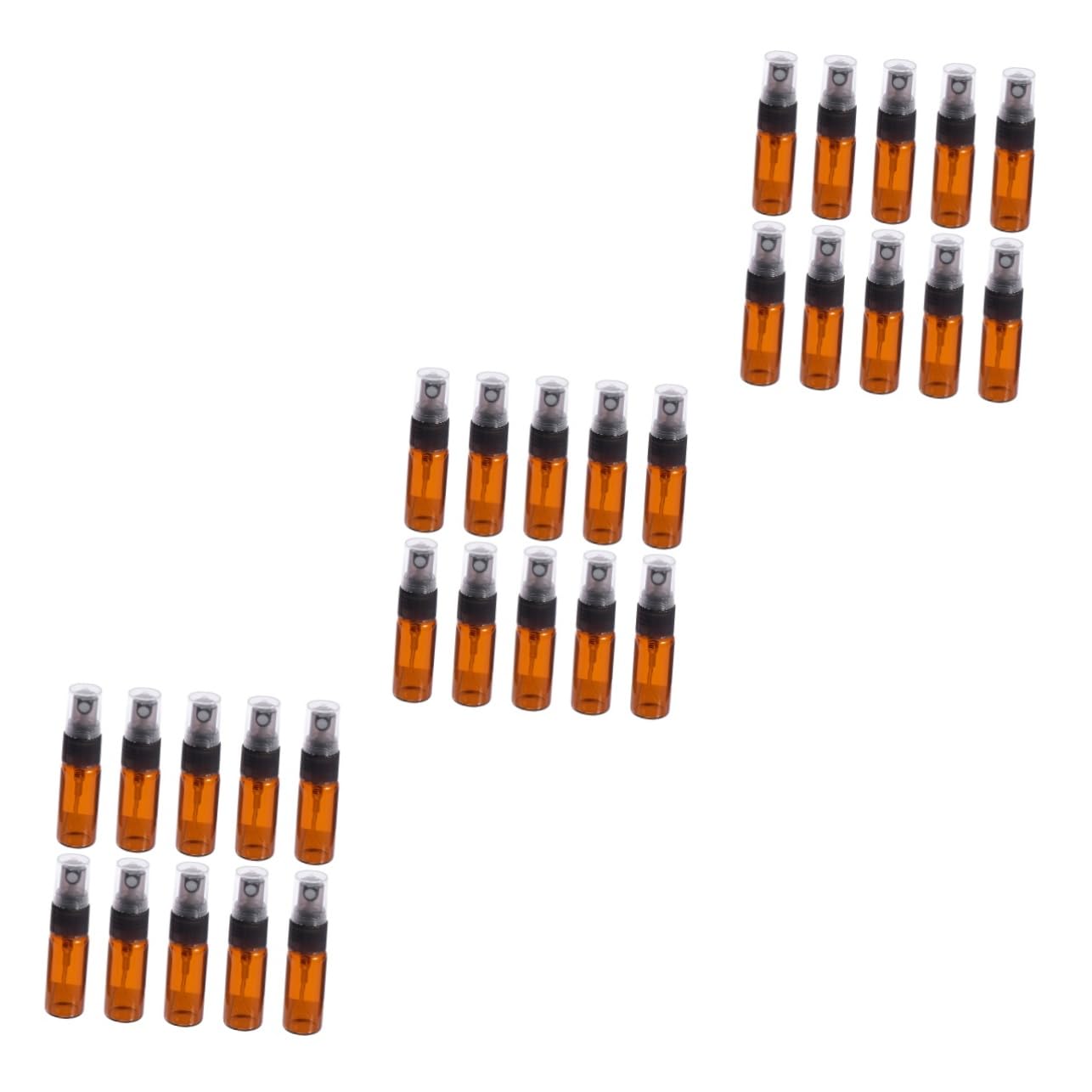 minkissy 30piezas Botellas Spray De Vidrio Color Marrón Para Perfume y Cuidado Piel Diseño Compacto y Reutilizable