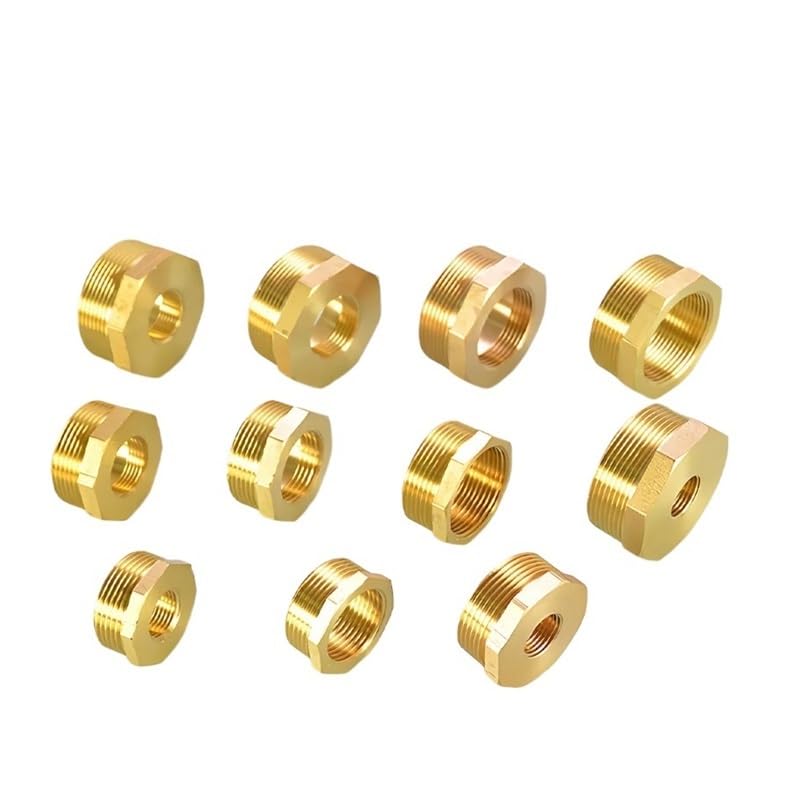 Brass Reducing Hexagon Bushing Fitting,Male to Female Connector for Fuel,Water,Gas,Oil,1/8" 1/4" 3/8" 1/2" 3/4" 1"(F 06 to M G1) Fittings