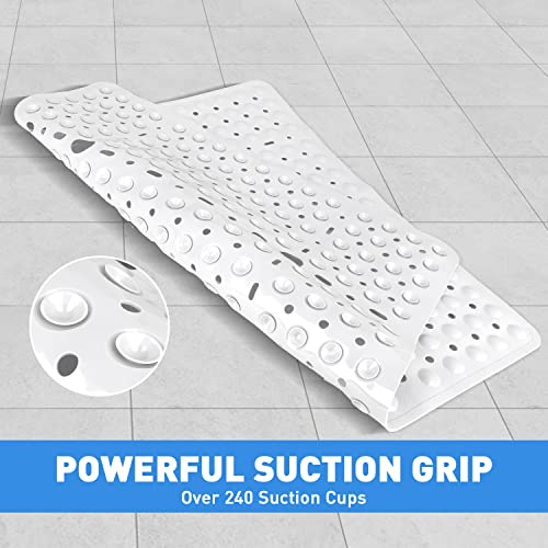 ZOKBOM Square Shower Mat Non Slip 70x70cm, White, 70 x 70 cm (Square) - Image 4