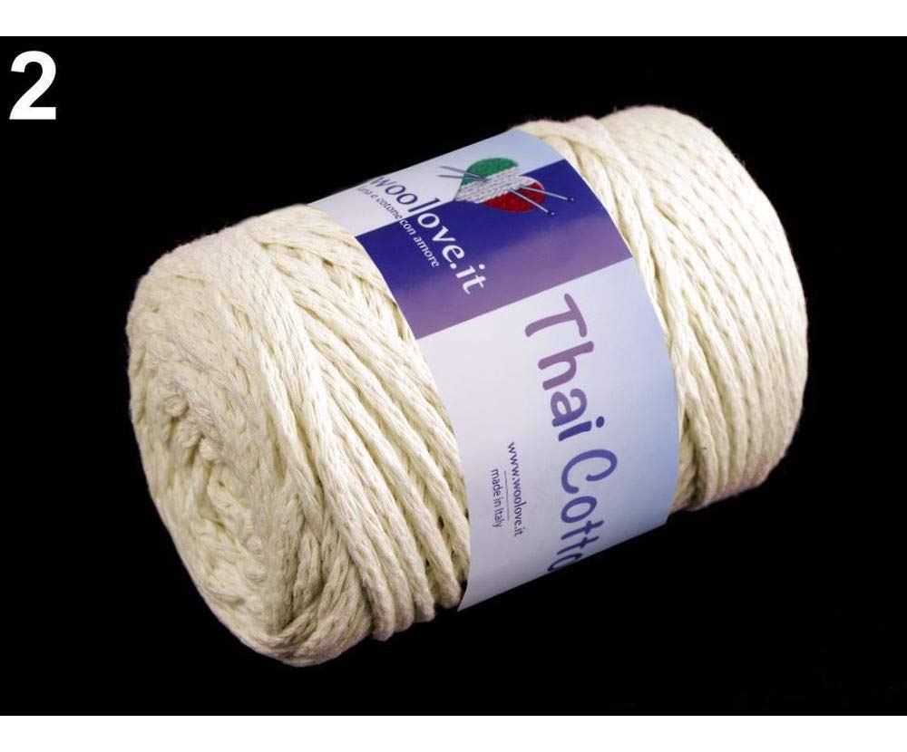 1pc Ecru Light Knitting Yarn Thai Cotton 250g, Yarn Hand, Craft Supply, Cotton Thread, Cotton Crochet, Cotton Cord, & Crochet, Haberdashery