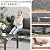 4-Piece Aluminum Patio Conversation Sets All-Weather Sectional Outdoor Furniture Set with Coffee Table & Cushions with Removable Covers for for Backyard, Garden and Poolside Easy Assembly(Gray)