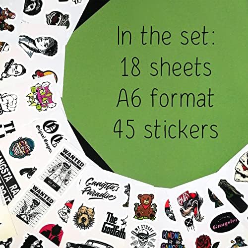 90Pcs Gangster Stickers, Gangster Decals, Gangster Gift, Skull Stickers, Gangster Pictures, Gangster Decorations Party, Gangster Posters Mafia
