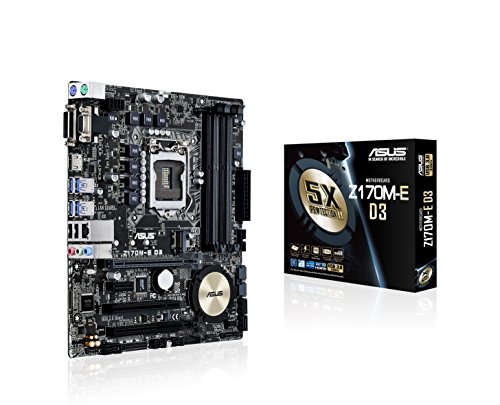 Asustek Computer Z170m-e D3 S1151 Z170 Matx Snd+gln+u3+m2 sata (Renewed)
