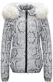 Dina Weis Women's Casual Quilted Padded Puffer Jacket Winter Warm Zip Short Bubble Coat with...
