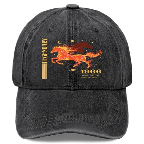 60th Birthday Year of The Fire Horse 2026 1966 Zodiac Hat for Women Stylish