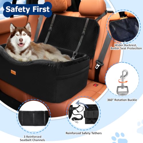BLVRYVIO Large Dog Car Seat for Medium Dogs