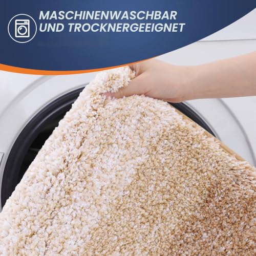 OLANLY Luxuriöse Badezimmerteppichmatte, extra weiche und saugfähige Mikrofaser-Badteppiche, Rutschfester Plüsch-Shaggy-Badteppich… – Ansicht 6