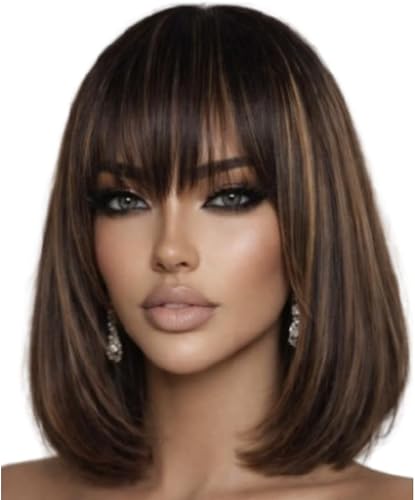 Brazilian Hair Bob Cut Fringe Wig.