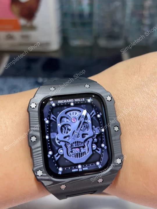 Kit modification Apple Watch carbone pour un style luxe unique