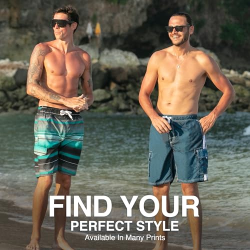 Image of Kanu Surf Men's Big Viper Extended Size Stripe Swim Trunk