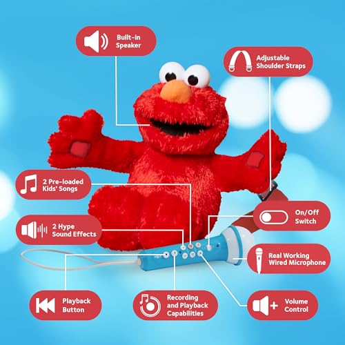 image for Singing Machine Karaoke Plush Sesame Street Toys ( Elmo Plush Toy) - A