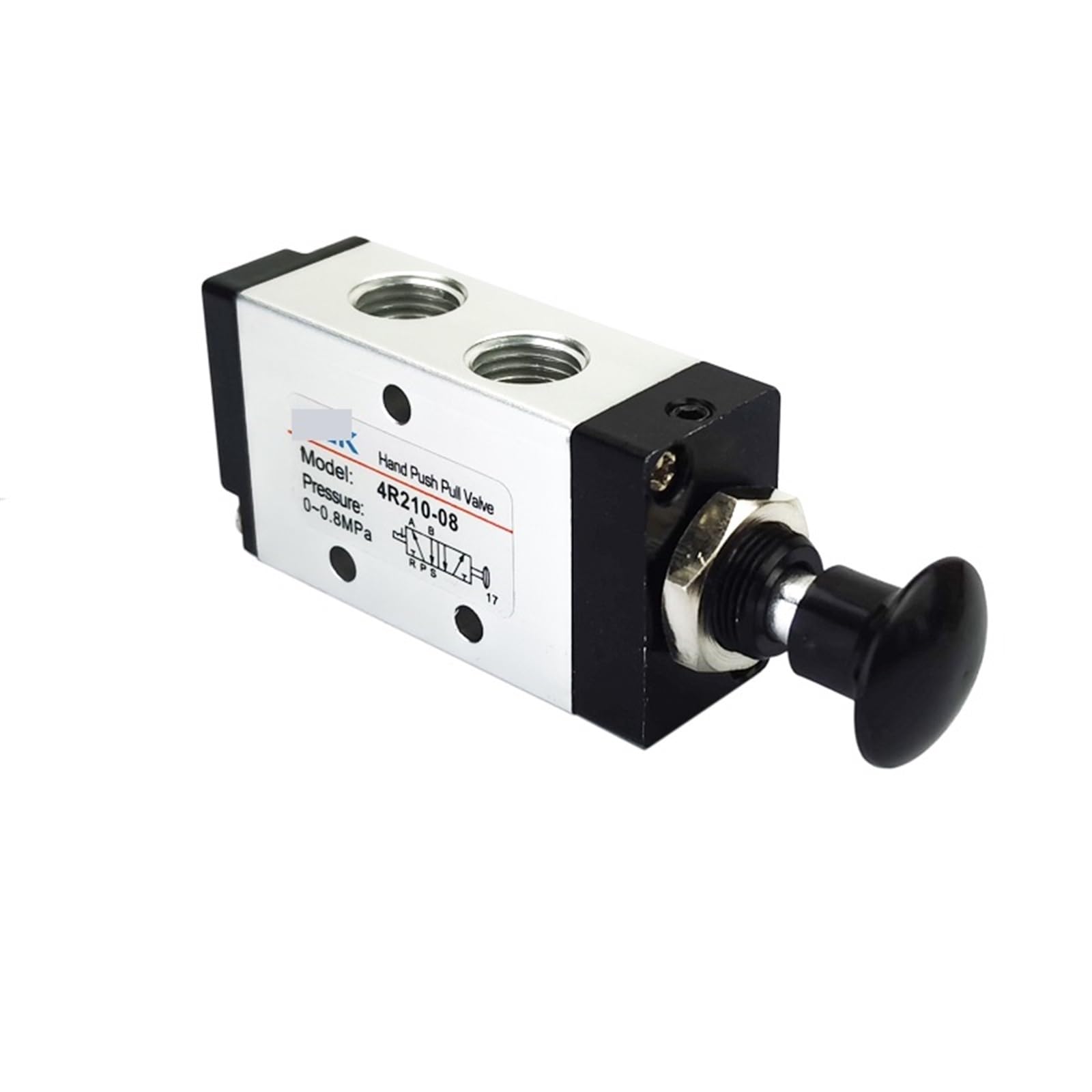 4R310-08 Handventil 2-Wege 5 Positionen Push-and-Pull-Pneumatikschalter des Wegeventils 1Stk(With 6mm Fittings)