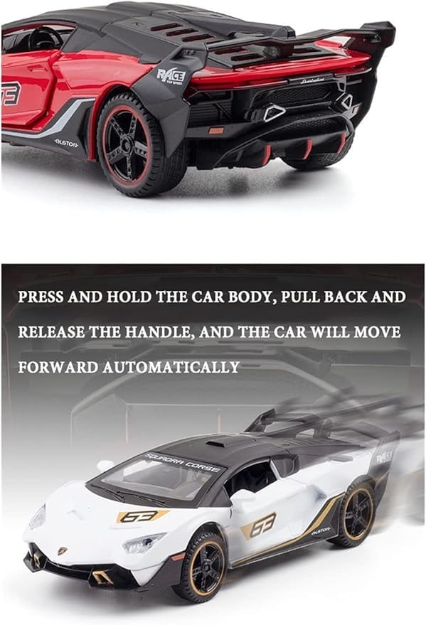 Image of Invite Enterprise 1:32 Lambroghini SC18 Alston Toy Car Metal Pull Back Diecast Car With Openable Door And Sound Light, Gifts Toys For Kids? Multicolor ?