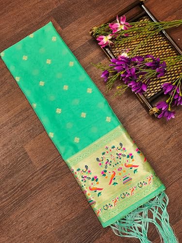 Image of DEVANGI Women's Banarasi Silk Unstitched Salwar Suit Dress Material With Dupatta