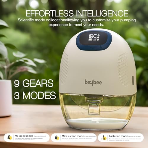 Image of Wearable Electric Breast Pump for Mothers | Portable Breast Milk Pump with 3 Modes & 9 Suction Levels | Breast Pump Electrical Machine with Lactation Experts & Massage Mode