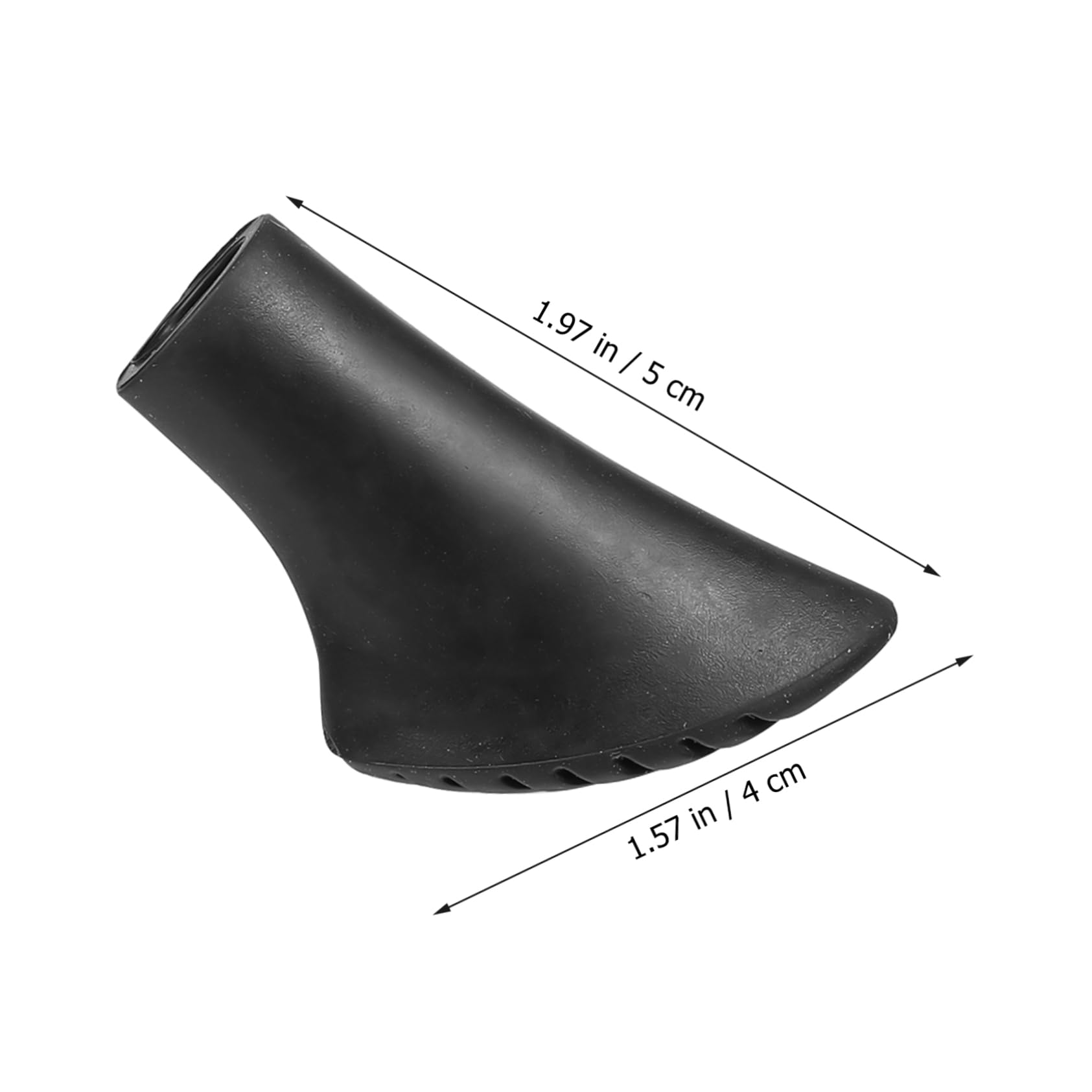 Yardwe Trekkingstock-spitzenset Zusammenklappbar Beschützer Griff Abs Trekking Pole Foot Covers Trekking Pole Tips Polspitzenschutz Wanderstöcke Gummifüße PVC Black