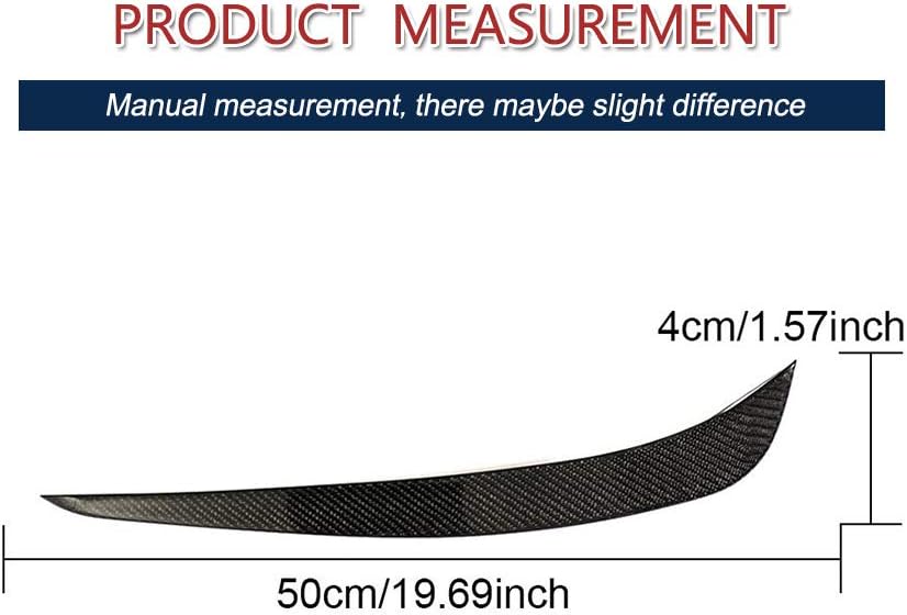 Carbon Fiber Front Bumper Vent Trim Fits for Tesla Model X 75D 90D P90D 100D P100D Sport 2016-2019 Factory Side Air Fender Cover Trim Scoop Winglet Apron Fin Front Splitter