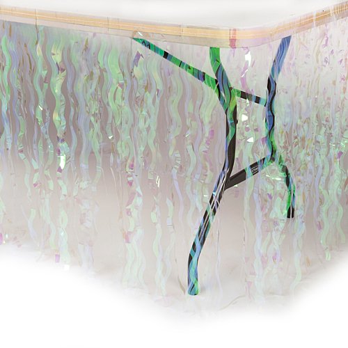 Iridescent Wavy Foil Tableskirt Party Supplies Decorations