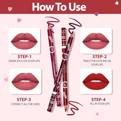 Image of COLORS QUEEN Lip Liner Pack of 3 Combo 2 (Matte)