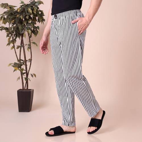 Image of Urban Scottish Men's Lounge Pants 100% Cotton Men's Lounge Night Pant Comfortable Leisure-Wear Lower with an Elastic Waist-Band and Regular Fit Track Pants, Machine Washable Stay at Home
