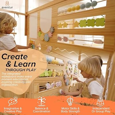 Avenlur Montessori Gym Alpine Wooden Jungle Gym with Indoor Swing, Toddler & Baby Climbing Toys, Rock Wall Perfect for Active Fun & Skill Development, Ages 2-8