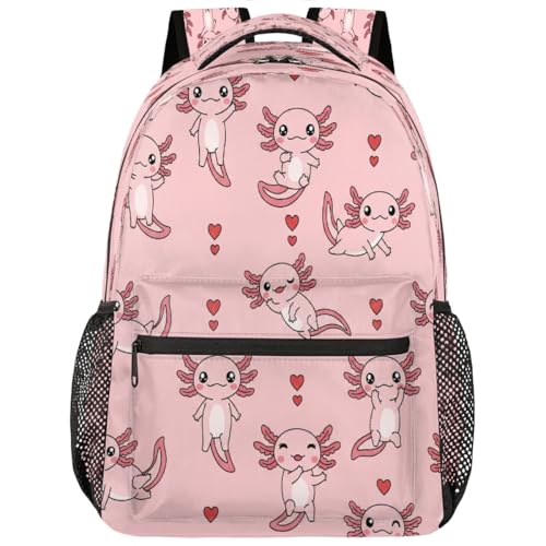Mochila escolar de viaje Axolotl ligera para ordenador portátil de 15.6 de adolescentes
